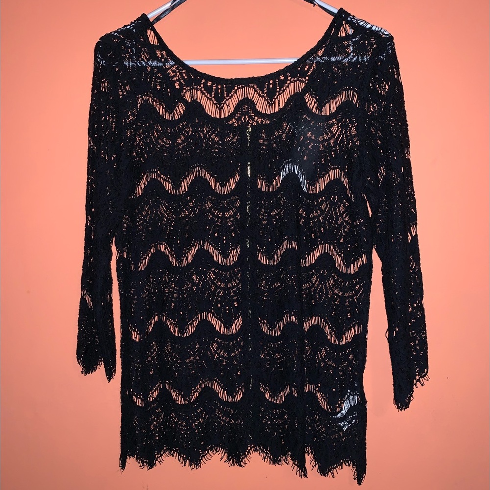 🖤 Forever21 Knit/Lace Blouse 🖤